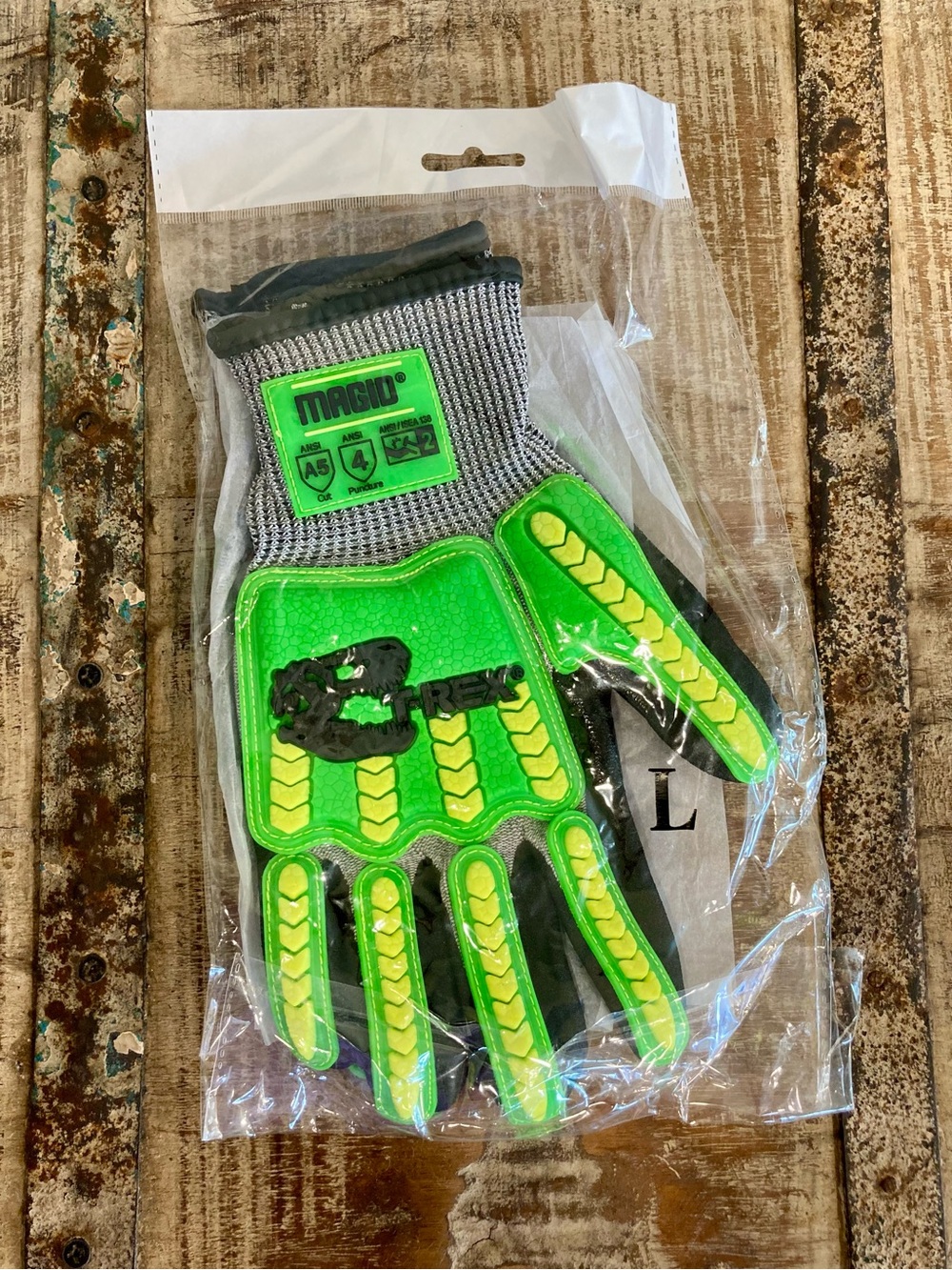1 Pair Magid Large T-REX HPPE Construction Impact Gloves ANSI Level A5 New